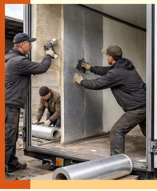 Утепление холодильного кузова в Североморске — монтаж и теплоизоляция