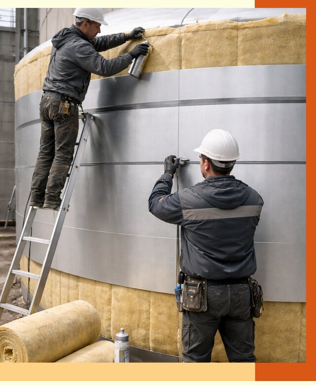 Утепление цистерны в Североморске пенополиуретаном от 15511 руб. под ключ | ТепломастерСвм