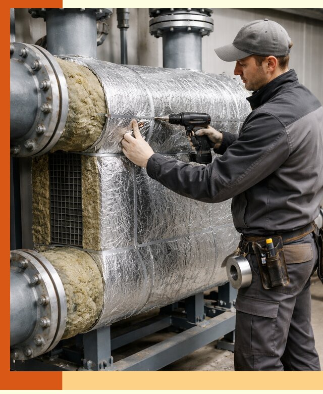 Утепление теплообменника в Североморске — профессиональная теплоизоляция оборудования