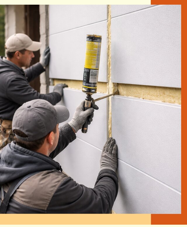 Утепление сэндвич панелей ППУ в Североморске от 4493 руб. за м2 | ТепломастерСвм