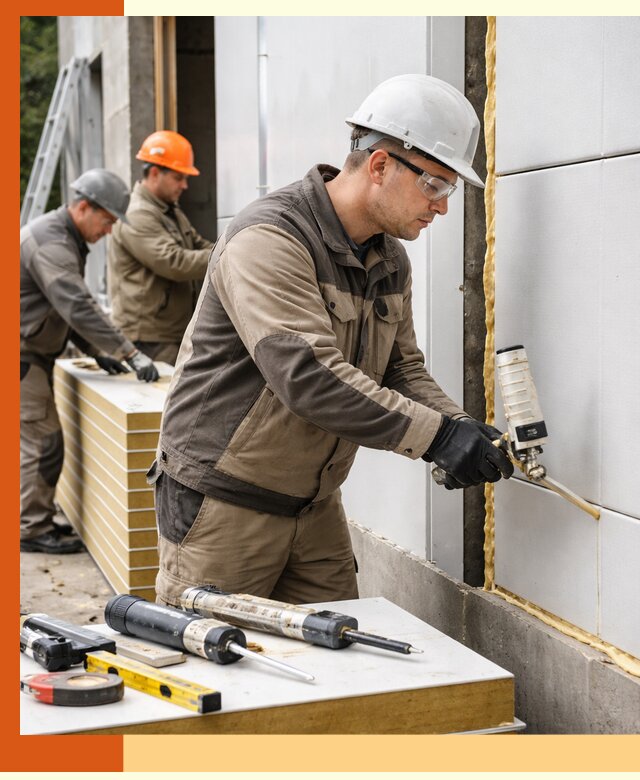 Утепление сэндвич-панелей пенополиуретаном в Североморске