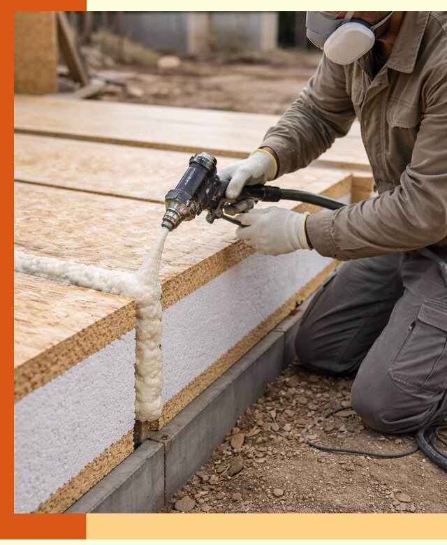 Утепление СИП-панелей пенополиуретаном (ППУ) в Североморске