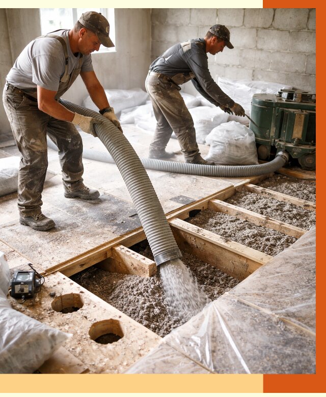 Заполнение пустот перекрытий в Североморске от 4814 руб. под ключ | ТепломастерСвм