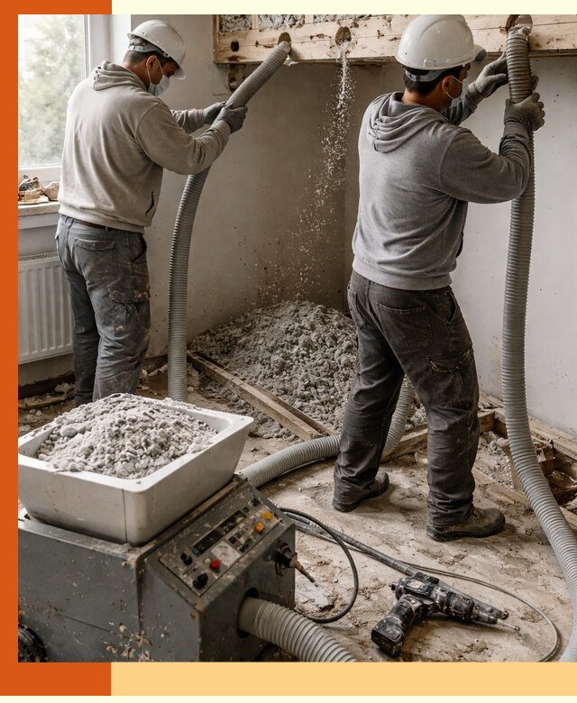 Заполнение пустот перекрытий пеной и наполнителями в Североморске