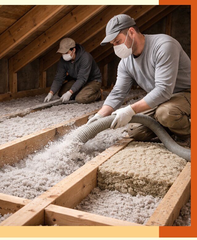 Заполнение полостей чердачного перекрытия в Североморске от 4814 руб. | ТепломастерСвм