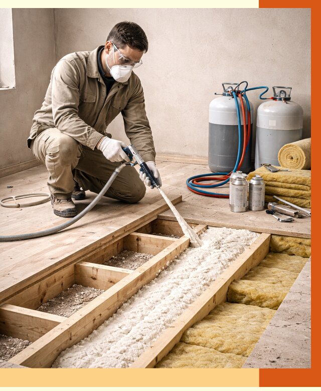 Заполнение полостей межэтажного перекрытия в Североморске от 4493 руб. | ТепломастерСвм