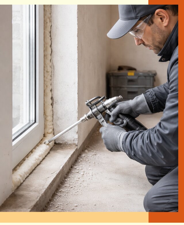 Герметизация стыков ППУ в Североморске от 1765 руб. за м2 — утепление примыканий под ключ | ТепломастерСвм