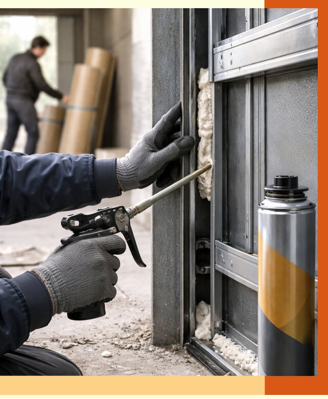 Заполнение пустот ворот в Североморске от 4814 руб. — заливка ППУ, утепление под ключ | ТепломастерСвм