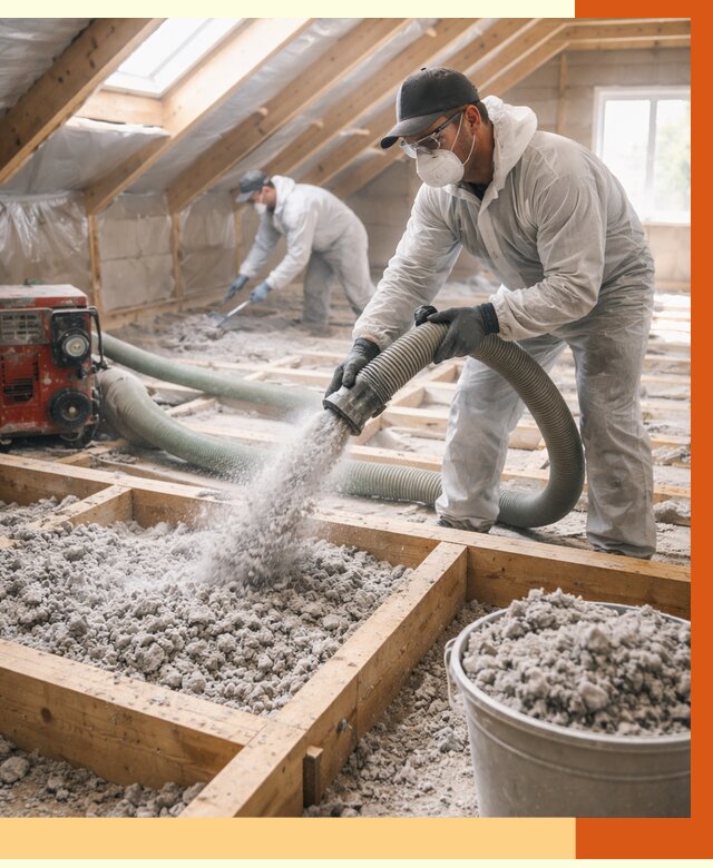 Утепление эковатой в Североморске от 3156 руб./м2 — монтаж и задувка | ТепломастерСвм