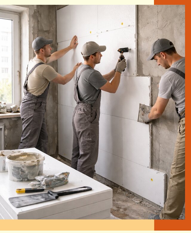 Утепление пенопластом домов и стен в Североморске от 1979 руб. — ТепломастерСвм