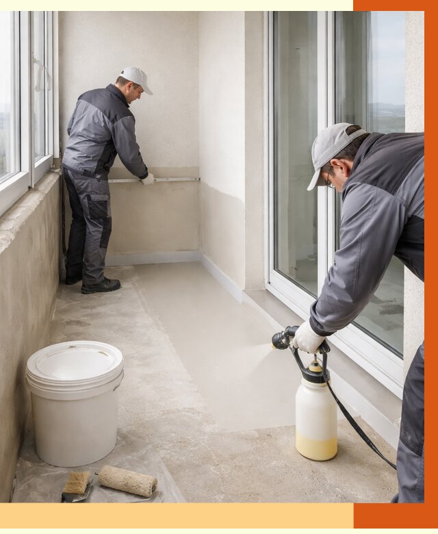 Утепление балкона жидкой теплоизоляцией в Североморске от 6151 руб./м2 | ТепломастерСвм