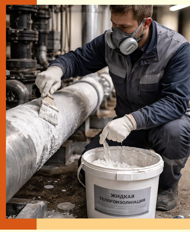 Утепление оборудования жидкой теплоизоляцией в Североморске