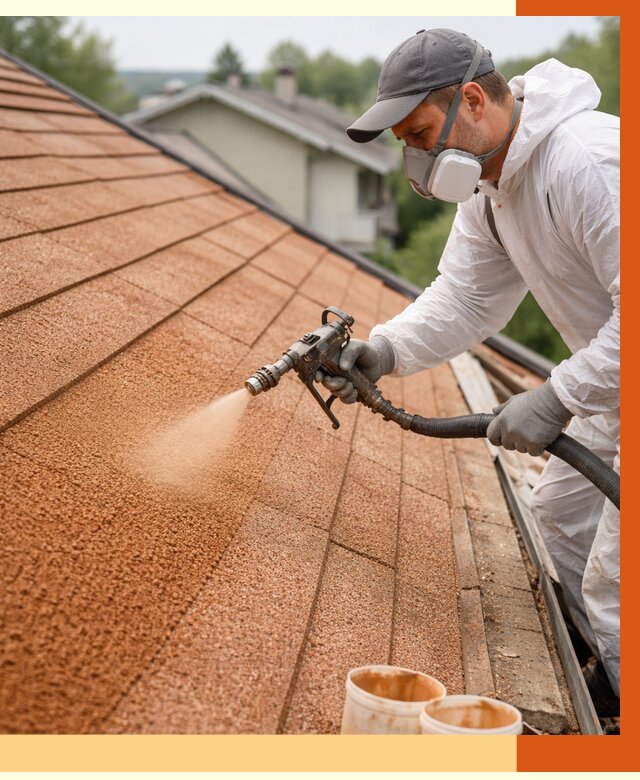 Утепление кровли жидкой пробкой в Североморске от 2888 руб./м² под ключ | ТепломастерСвм