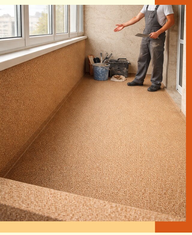 Утепление балкона жидкой пробкой в Североморске от 3904 руб/м² под ключ | ТепломастерСвм