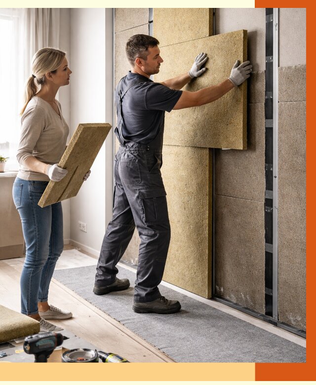 Профессиональная шумоизоляция квартиры в Североморске от 8023 руб. за м2 | ТепломастерСвм