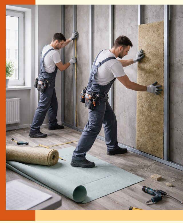 Шумоизоляция квартиры под ключ в Североморске — профессионально и гарантированно