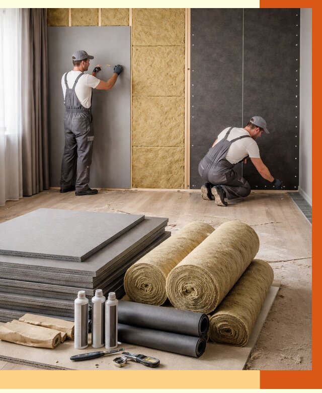 Шумоизоляция дома в Североморске от 4814 руб/м2 — комплексная звукоизоляция под ключ | ТепломастерСвм