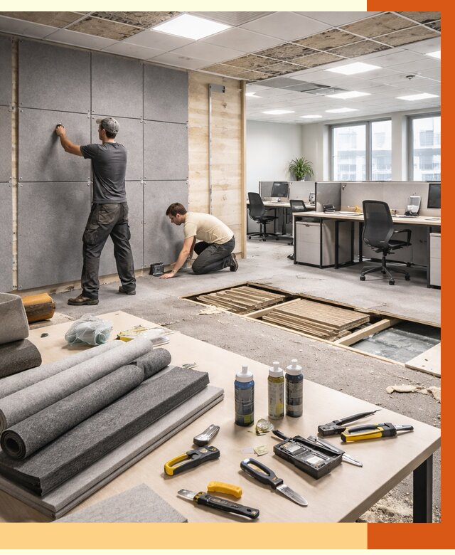 Профессиональная шумоизоляция офиса в Североморске от 7220 руб. за м2 | ТепломастерСвм