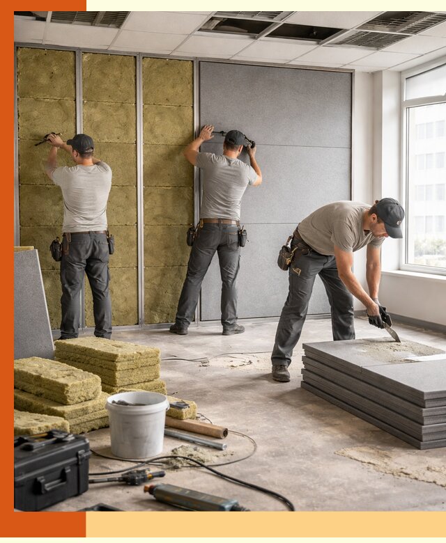 Профессиональная шумоизоляция офисов в Североморске для комфорта сотрудников