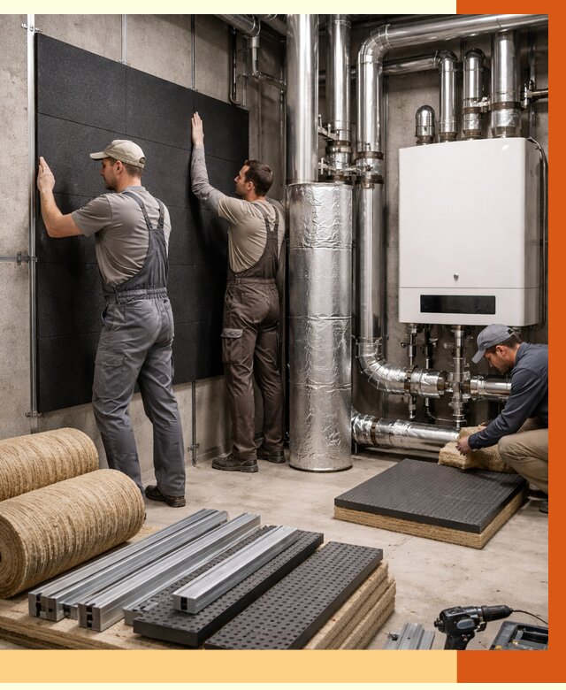 Шумоизоляция котельной в Североморске от 6953 руб. под ключ | Профессиональная звукоизоляция — ТепломастерСвм