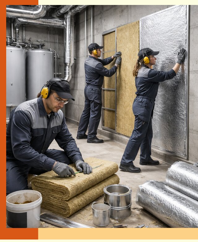 Шумоизоляция котельной в Североморске: профессиональный монтаж и материалы