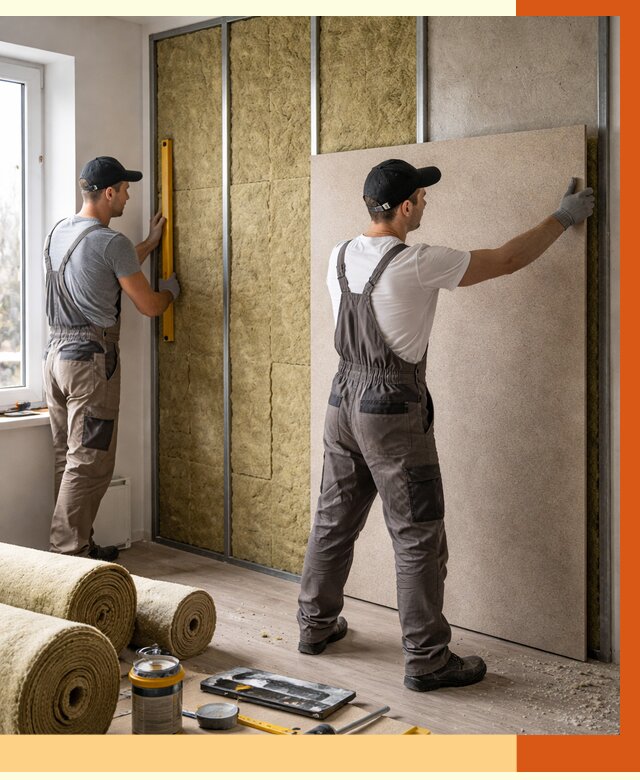 Шумоизоляция стен в Североморске от 4814 руб/м2 — звукоизоляция стен под ключ | ТепломастерСвм