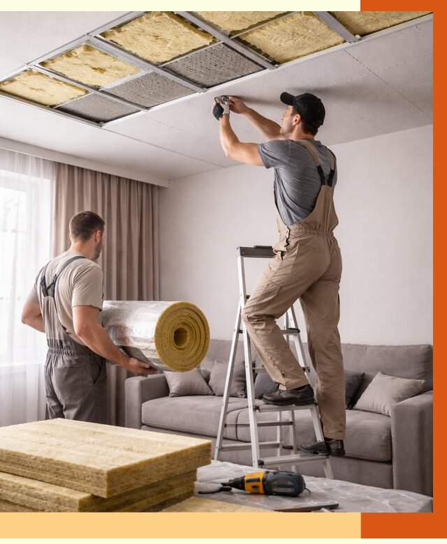 Шумоизоляция потолка в Североморске от 2407 руб. под ключ | Профессионально — ТепломастерСвм