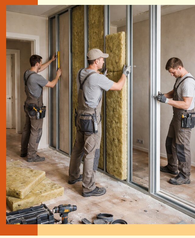 Шумоизоляция межкомнатных перегородок в Североморске эффективно и надёжно