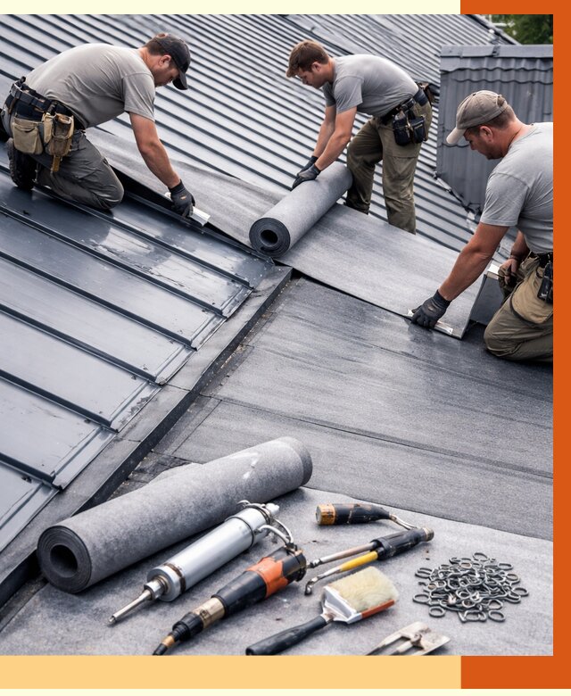 Гидроизоляция металлической кровли полимочевиной в Североморске от 9092 руб. | ТепломастерСвм