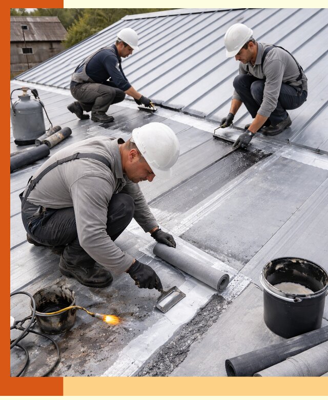 Гидроизоляция металлической кровли с гарантией в Североморске