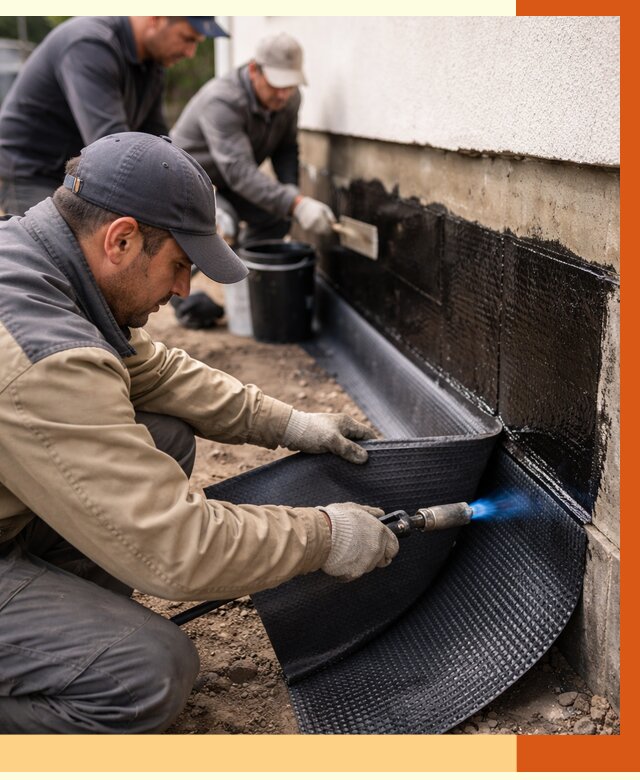 Гидроизоляция цоколя и отмостки в Североморске от 9092 руб. — ТепломастерСвм