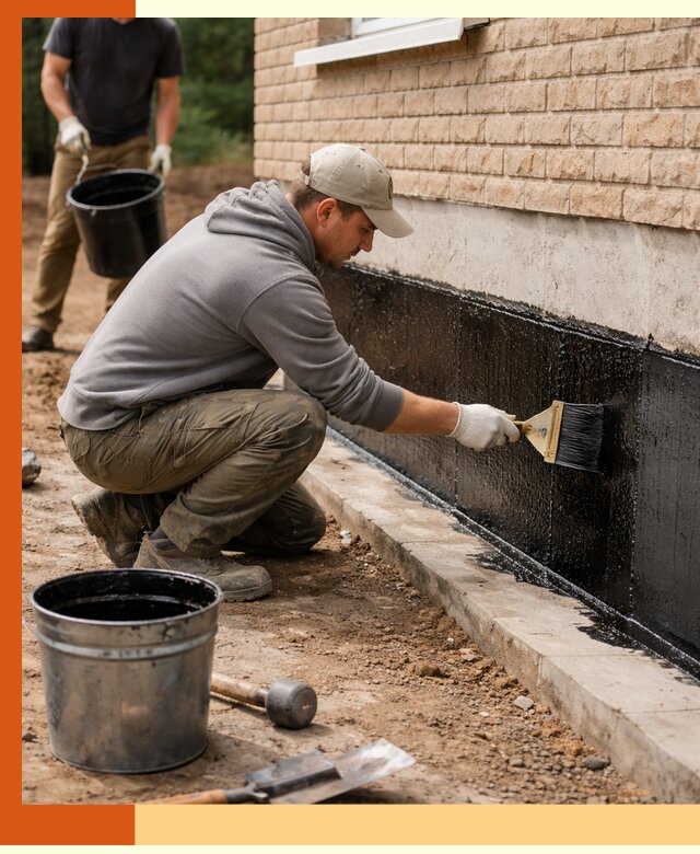 Гидроизоляция цоколя домов и зданий в Североморске эффективными методами