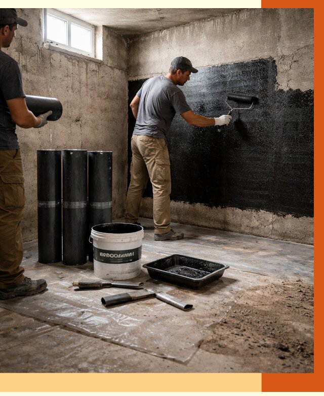 Гидроизоляция подвала в Североморске от 3744 руб. под ключ | Профессионально — ТепломастерСвм