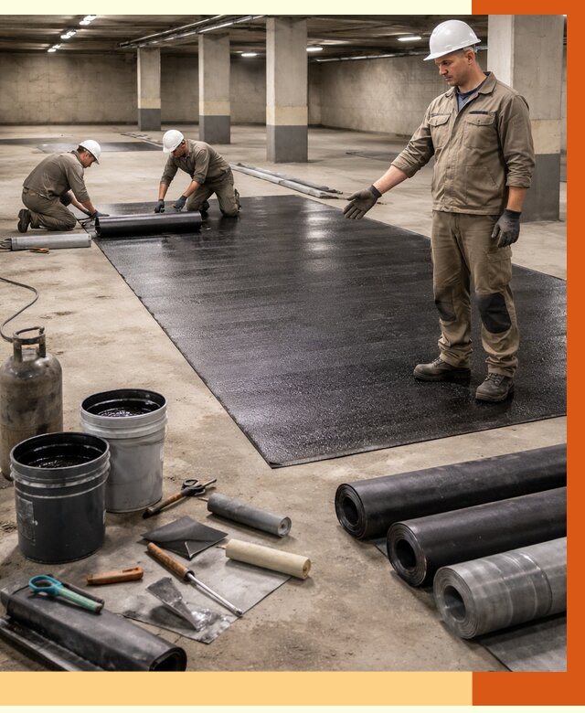 Гидроизоляция паркинга в Североморске от 1284 руб/м² — профессиональная защита | ТепломастерСвм