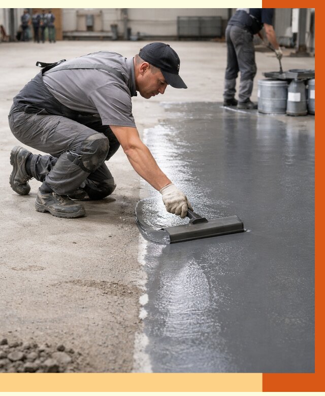 Гидроизоляция промышленного пола в Североморске от 1284 руб./м2 — ТепломастерСвм специалисты под ключ