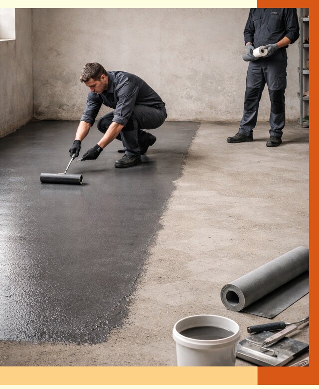 Гидроизоляция гаражного пола в Североморске от 3744 руб./м² — ТепломастерСвм профессионально