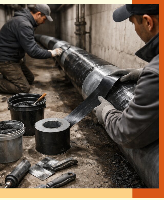 Гидроизоляция труб в Североморске от 2674 руб. — профессиональная герметизация | ТепломастерСвм