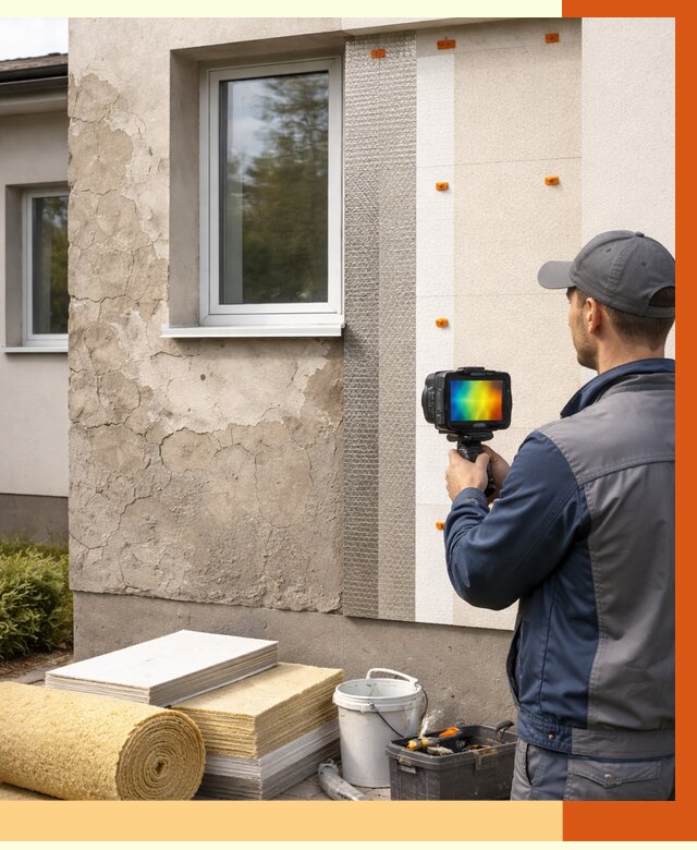 Тепловизионное обследование фасада в Североморске от 4814 руб. под ключ | ТепломастерСвм