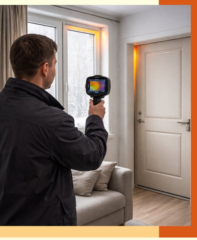 Тепловизионное обследование окон и дверей в Североморске от 4814 руб. | ТепломастерСвм