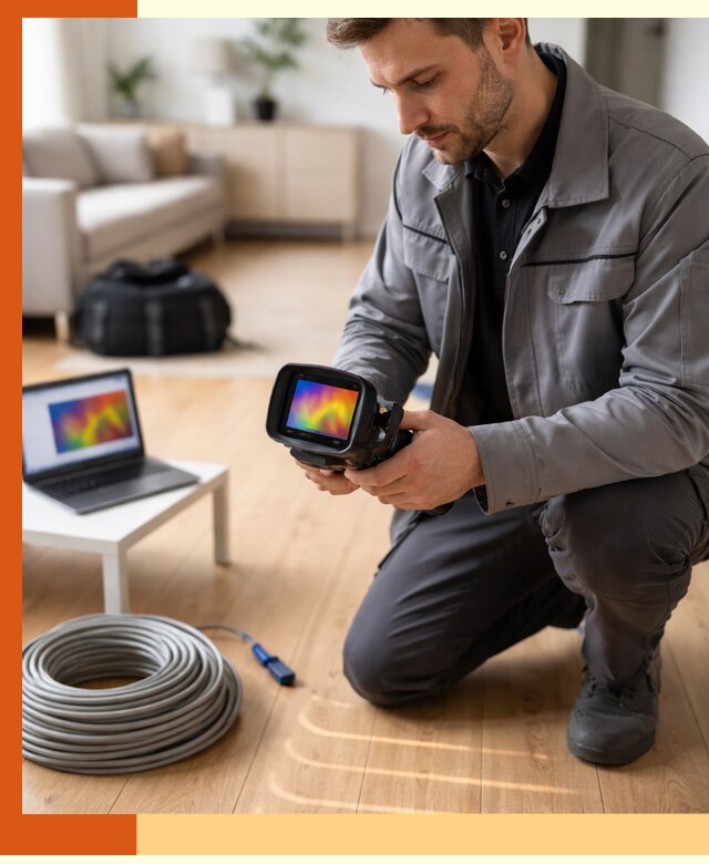 Тепловизионное обследование тёплого пола в Североморске для точной диагностики