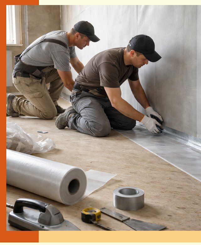 Монтаж пароизоляции для дома и помещений в Североморске