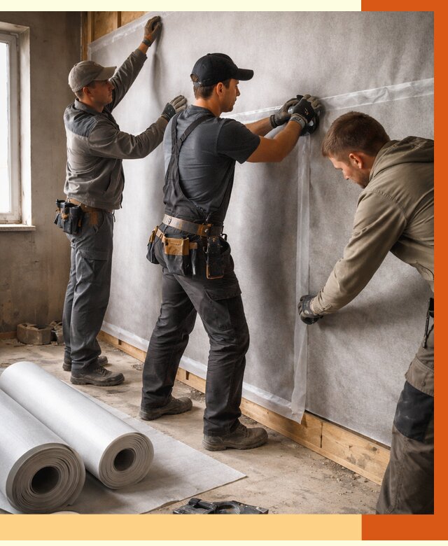 Монтаж ветроизоляции в Североморске от 4814 руб./м2 — профессионально | ТепломастерСвм